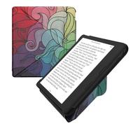 kwmobile Carcasa Compatible con Kobo Libra Colour - Funda magnética de Origami para e-Book - postmodernista Rosa Fucsia/Azul/Verde