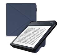 kwmobile Carcasa Compatible con Kobo Libra H2O Funda con Soporte - Funda y Tapa con Cierre magnéetico - Azul Oscuro