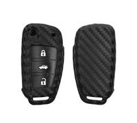 kwmobile Carcasa Compatible con Llavero de Audi Llave de Coche Plegable de 3 Botones Funda - Funda para Mando de Coche de Silicona - Negro