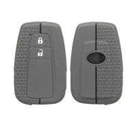 kwmobile Carcasa Compatible con Llavero de Toyota Llave de Coche de 2 Botones Smart Key Funda - Funda para Mando de Coche de Silicona - Gris/Negro