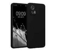 kwmobile Carcasa Compatible con Motorola Edge 30 Neo Funda - Case TPU y Silicona con Interior de Microfibra - Suave Protector antigolpes para móvil - Negro