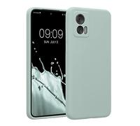 kwmobile Carcasa Compatible con Motorola Edge 30 Neo Funda - Case TPU y Silicona con Interior de Microfibra - Suave Protector antigolpes para móvil - Menta Cool