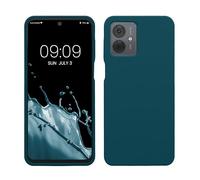 kwmobile Carcasa Compatible con Motorola Moto G14 Funda - Case TPU y Silicona antigolpes - Apto Carga inalámbrica - petróleo