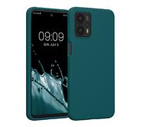 kwmobile Carcasa Compatible con Motorola Moto G23 / Moto G13 Funda - Case TPU y Silicona antigolpes - Apto Carga inalámbrica - petróleo