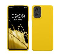 kwmobile Carcasa Compatible con Motorola Moto G24 / E14 / G04 / G04s Funda - Case TPU y Silicona antigolpes - Apto Carga inalámbrica - Amarillo chillón