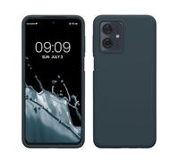 kwmobile Carcasa Compatible con Motorola Moto G54 5G Funda - Case TPU y Silicona antigolpes - Apto Carga inalámbrica - Pizarra Oscura