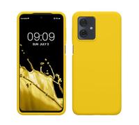kwmobile Carcasa Compatible con Motorola Moto G54 5G Funda - Case TPU y Silicona antigolpes - Apto Carga inalámbrica - Amarillo chillón