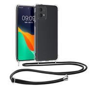 kwmobile Carcasa Compatible con Motorola Moto G84 5G Funda con Cuerda - Funda con Correa Colgante - Cordón Ajustable - Bordes elevados