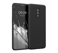 kwmobile Carcasa Compatible con OnePlus 6T Funda de Silicona - Flexible con Interior de Microfibra - Suave Protector antigolpes - Negro