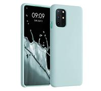 kwmobile Carcasa Compatible con OnePlus 8T Funda - Case TPU y Silicona antigolpes - Apto Carga inalámbrica - Menta Cool