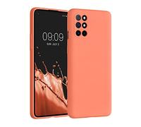 kwmobile Carcasa Compatible con OnePlus 8T Funda de Silicona - Flexible con Interior de Microfibra - Suave Protector antigolpes - Naranja de Verano
