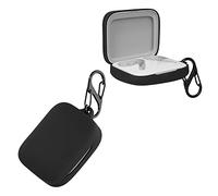 kwmobile Carcasa Compatible con OnePlus Buds Pro 2 Funda - Funda de Silicona antigolpes con mosquetón - Negro