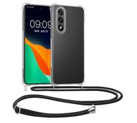 kwmobile Carcasa Compatible con OnePlus Nord 5 Funda con Cuerda - Funda con Correa Colgante - Cordón Ajustable - Bordes elevados