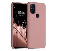 kwmobile Carcasa Compatible con OnePlus Nord N10 5G Funda - Case TPU y Silicona antigolpes - Apto Carga inalámbrica - Rosa de Invierno