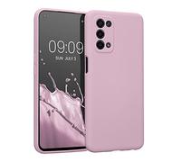 kwmobile Carcasa Compatible con OPPO A74 (5G) / A54 (5G) Funda - Bordes elevados anticaídas - Case de TPU y Silicona con Interior de Microfibra - Malva Pastel