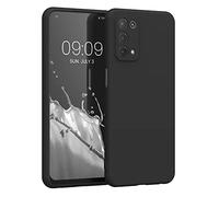 kwmobile Carcasa Compatible con OPPO A74 (5G) / A54 (5G) Funda - con Bordes elevados - Apto Carga inalámbrica - Negro Mate Mate