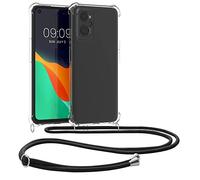 kwmobile Carcasa Compatible con OPPO A76 / A96 Funda con Cuerda - Funda con Correa Colgante - Cordón Ajustable - Bordes elevados