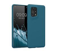kwmobile Carcasa Compatible con OPPO Find X5 (5G) Funda - Case TPU y Silicona antigolpes - Apto Carga inalámbrica - petróleo Mate
