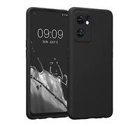 kwmobile Carcasa Compatible con OPPO Find X5 Lite Funda - Bordes elevados anticaídas - Case de TPU y Silicona con Interior de Microfibra - Negro Mate