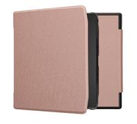 kwmobile Carcasa Compatible con Pocketbook Era/Era Color/Era Lite Funda - Funda con Tapa y Cierre magnético de Cuero sintético - Oro Rosa