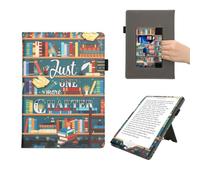 kwmobile Carcasa Compatible con Pocketbook InkPad One - Funda con Agarre elástico y Soporte - Solo un capítulo más Multicolor