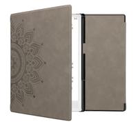 kwmobile Carcasa Compatible con Pocketbook InkPad One Funda - Funda con Tapa magnética de Cuero sintético - Gris