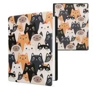 kwmobile Carcasa Compatible con Pocketbook InkPad One Funda - Funda con Tapa y Cierre magnético de Cuero sintético - Gatitos