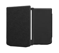 kwmobile Carcasa Compatible con Pocketbook Verse/Verse Lite/Pro/Color/Vivlio Light HD Funda - Funda con Tapa y Cierre magnético de Cuero sintético - Negro