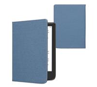 kwmobile Carcasa Compatible con Pocketbook Verse/Verse Lite/Verse Pro/Color/Vivlio Light/Light HD - Funda para Libro electrónico de Tela Vaquera con Solapa y Cierre de imán