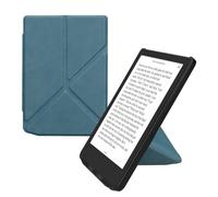 kwmobile Carcasa Compatible con Pocketbook Verse/Verse Lite/Verse Pro/Color/Vivlio Light/Light HD Funda con Soporte - Funda con Origami y Tapa con Cierre magnéetico - petróleo