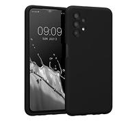 kwmobile Carcasa Compatible con Samsung Galaxy A13 4G Funda - Case TPU y Silicona con Interior de Microfibra - Suave Protector antigolpes para móvil - Negro