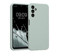 kwmobile Carcasa Compatible con Samsung Galaxy A14 5G Funda - Case TPU y Silicona con Interior de Microfibra - Suave Protector antigolpes para móvil - Menta Cool