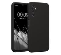 kwmobile Carcasa Compatible con Samsung Galaxy A14 5G Funda - Case TPU y Silicona con Interior de Microfibra - Suave Protector antigolpes para móvil - Gris Oscuro