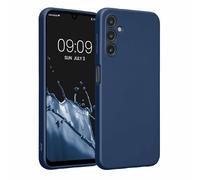 kwmobile Carcasa Compatible con Samsung Galaxy A14 5G Funda - Funda Ultrafina de TPU con Bordes elevados - Azul Metalizado