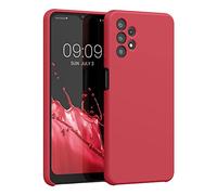 kwmobile Carcasa Compatible con Samsung Galaxy A32 5G Funda - Case TPU y Silicona antigolpes - Apto Carga inalámbrica - Rojo clásico