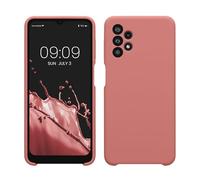 kwmobile Carcasa Compatible con Samsung Galaxy A32 5G Funda - Case TPU y Silicona antigolpes - Apto Carga inalámbrica - Rosa de Invierno