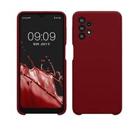kwmobile Carcasa Compatible con Samsung Galaxy A32 5G Funda - Case TPU y Silicona antigolpes - Apto Carga inalámbrica - Rojo lacre