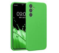 kwmobile Carcasa Compatible con Samsung Galaxy A34 5G Funda - Case TPU y Silicona con Interior de Microfibra - Suave Protector antigolpes para móvil - Verde Lima