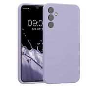 kwmobile Carcasa Compatible con Samsung Galaxy A34 5G Funda - Case TPU y Silicona con Interior de Microfibra - Suave Protector antigolpes para móvil - Lila