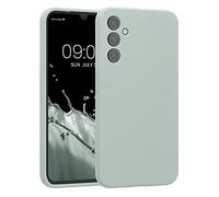 kwmobile Carcasa Compatible con Samsung Galaxy A34 5G Funda - Case TPU y Silicona con Interior de Microfibra - Suave Protector antigolpes para móvil - Menta Cool