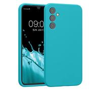 kwmobile Carcasa Compatible con Samsung Galaxy A34 5G Funda - Case TPU y Silicona con Interior de Microfibra - Suave Protector antigolpes para móvil - Glaciar Cool