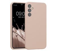 kwmobile Carcasa Compatible con Samsung Galaxy A34 5G Funda - Case TPU y Silicona con Interior de Microfibra - Suave Protector antigolpes para móvil - Rosa Palo Mate