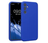 kwmobile Carcasa Compatible con Samsung Galaxy A34 5G Funda - Case TPU y Silicona con Interior de Microfibra - Suave Protector antigolpes para móvil - Azul báltico