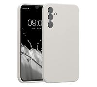 kwmobile Carcasa Compatible con Samsung Galaxy A34 5G Funda - Case TPU y Silicona con Interior de Microfibra - Suave Protector antigolpes para móvil - Blanco Mate