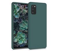 kwmobile Carcasa Compatible con Samsung Galaxy A41 Funda - Case TPU y Silicona antigolpes - Apto Carga inalámbrica - Verde Musgo
