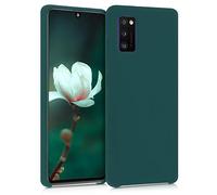 kwmobile Carcasa Compatible con Samsung Galaxy A41 Funda - Case TPU y Silicona antigolpes - Apto Carga inalámbrica - Verde Cian