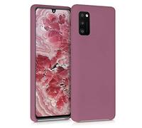 kwmobile Carcasa Compatible con Samsung Galaxy A41 Funda - Case TPU y Silicona antigolpes - Apto Carga inalámbrica - Rosa Oscuro