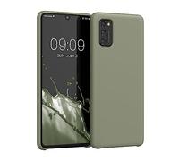 kwmobile Carcasa Compatible con Samsung Galaxy A41 Funda - Case TPU y Silicona antigolpes - Apto Carga inalámbrica - Gris Verdoso