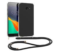 kwmobile Carcasa Compatible con Samsung Galaxy A5 (2017) Funda con Cuerda - Funda con Correa Colgante - Cordón Ajustable - Bordes elevados