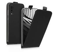 kwmobile Carcasa Compatible con Samsung Galaxy A50 - Funda para móvil de Cuero sintético - Case en Negro